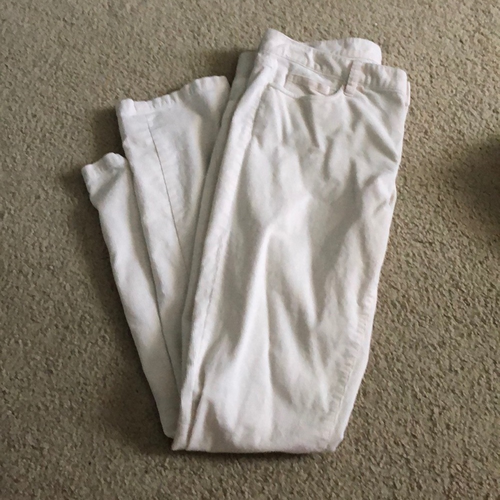 white corduroys